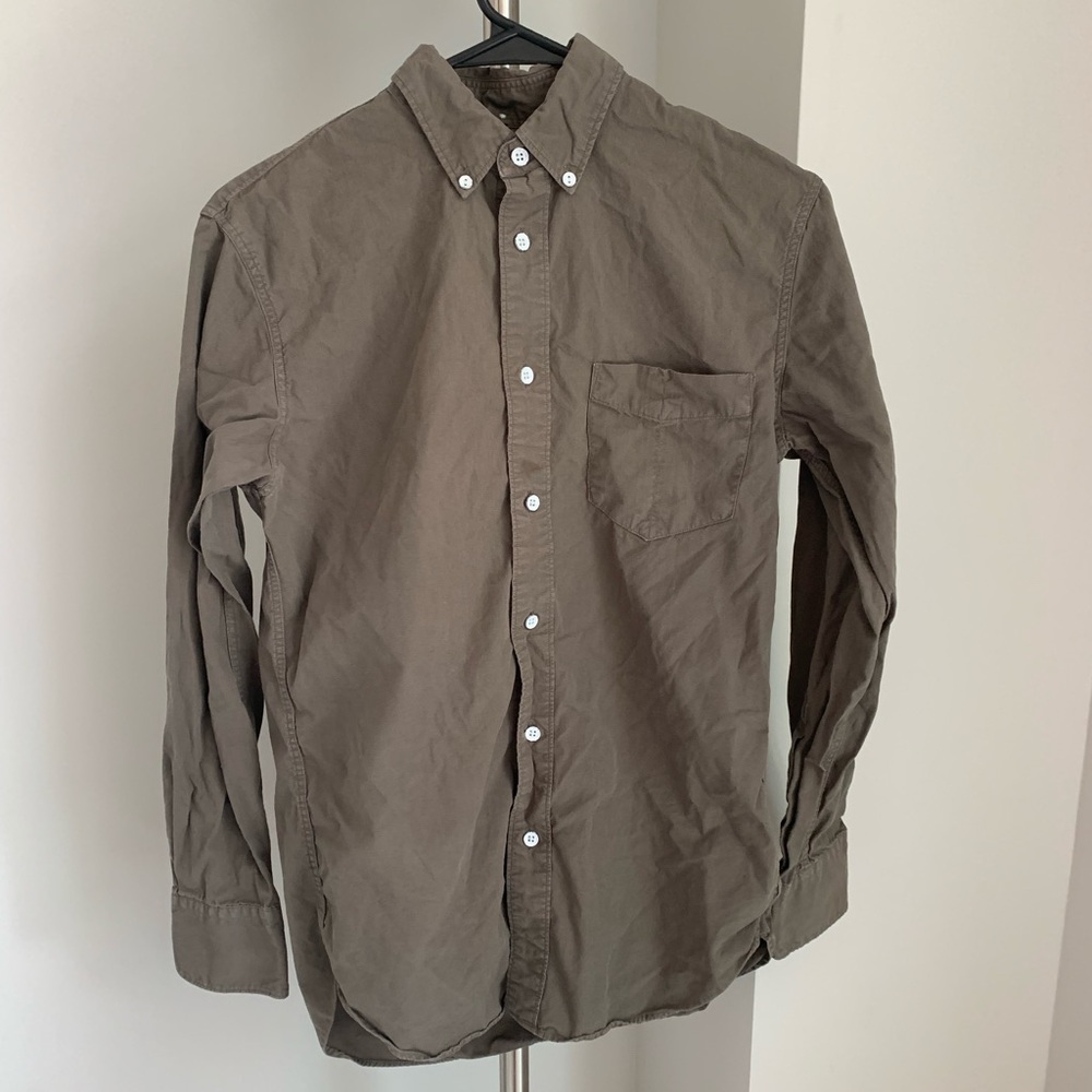 Rag & Bone Men’s Olive Green Button Down Shirt